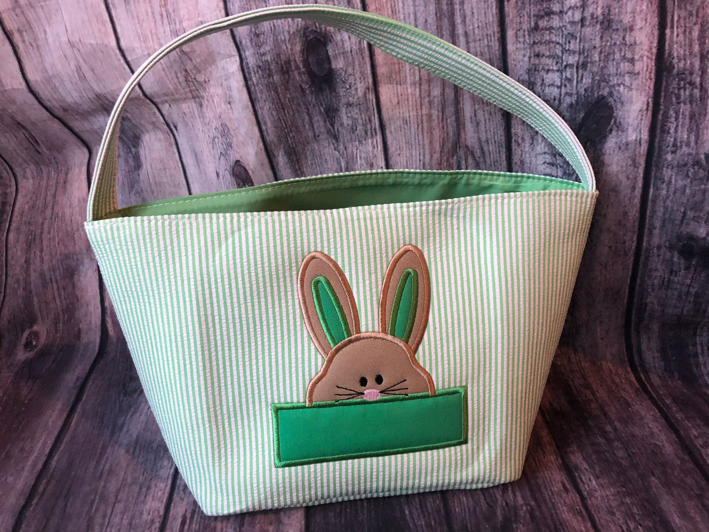 Easter Basket with Bunny and Name