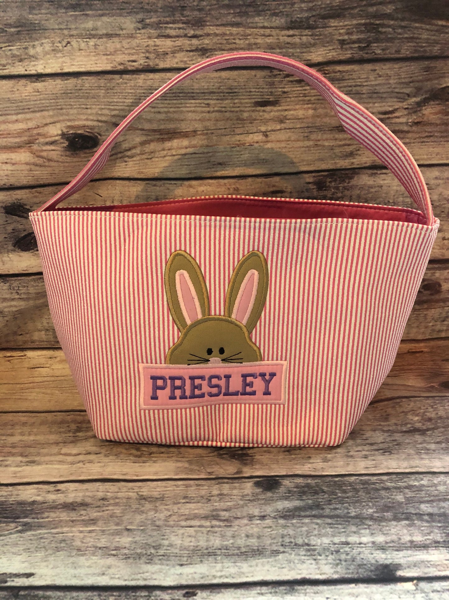 Easter Basket with Bunny and Name
