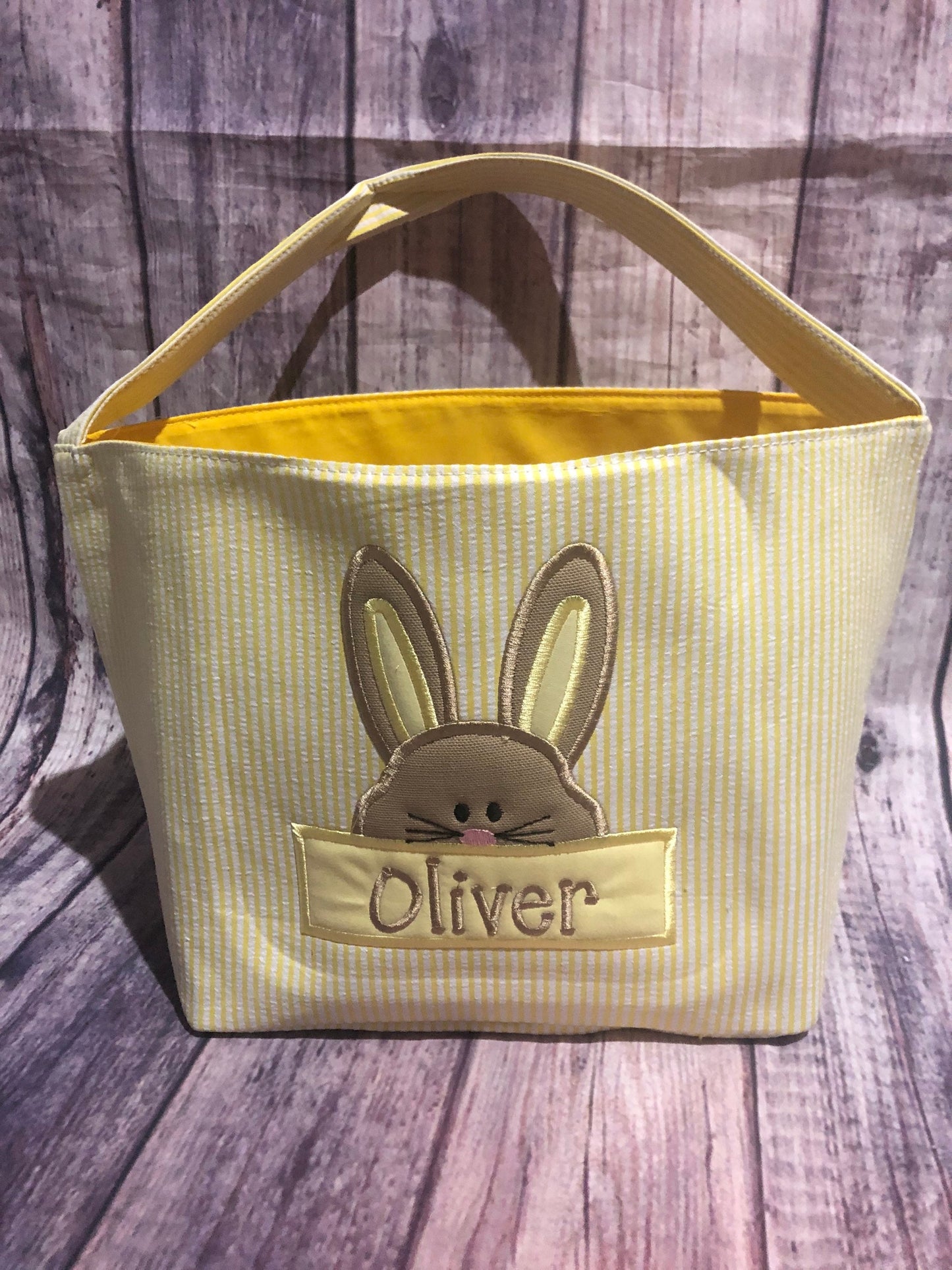 Easter Basket with Bunny and Name