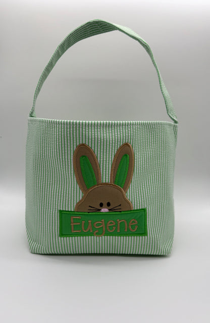 Easter Basket with Bunny and Name