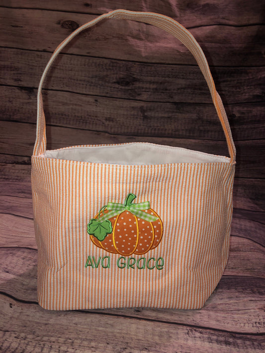 Personalized Pumpkin Basket
